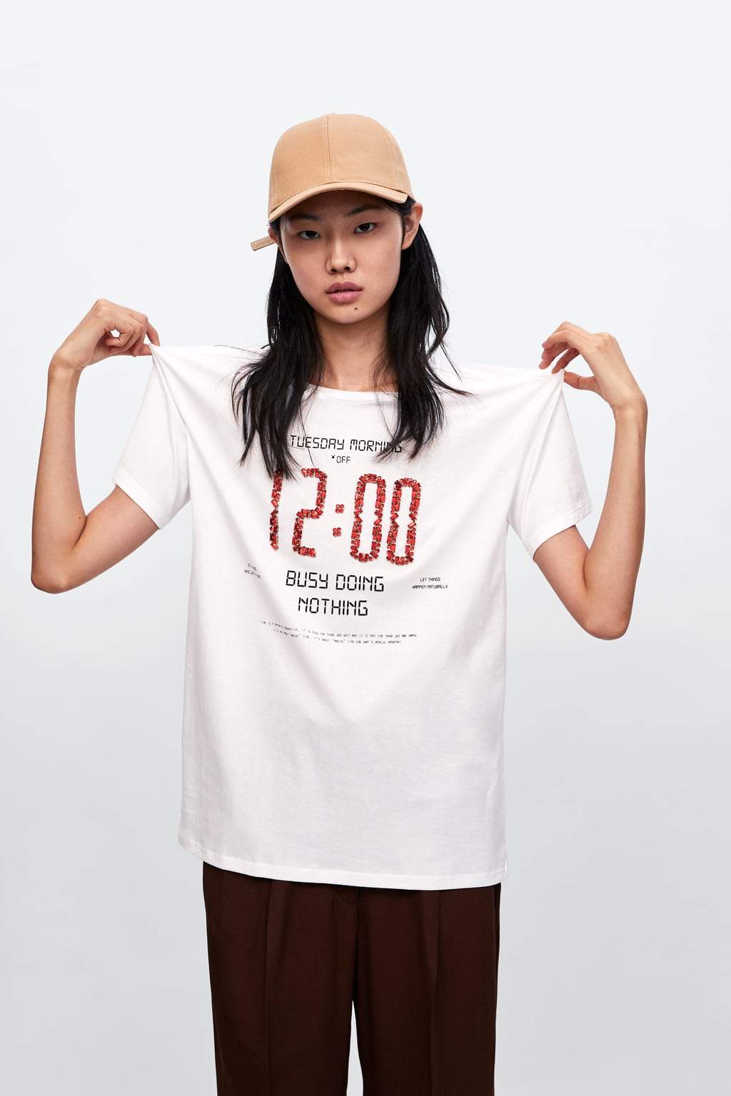 BEJEWELLED SLOGAN T-SHIRT
