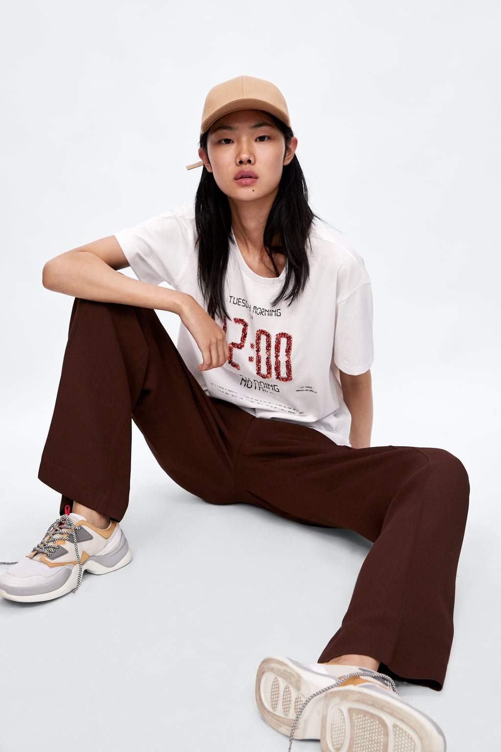 BEJEWELLED SLOGAN T-SHIRT
