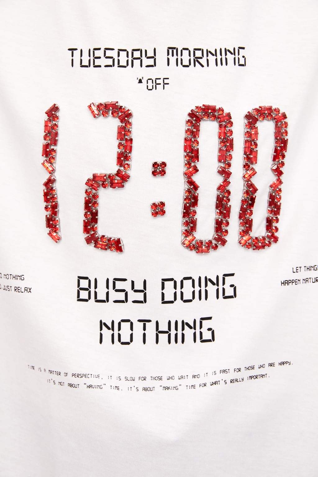 BEJEWELLED SLOGAN T-SHIRT