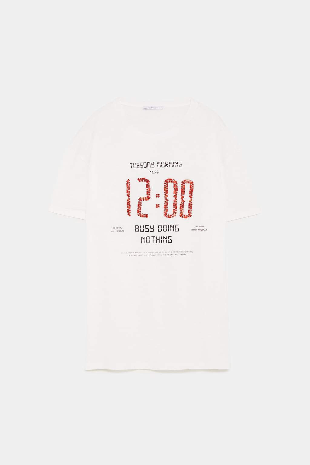 BEJEWELLED SLOGAN T-SHIRT