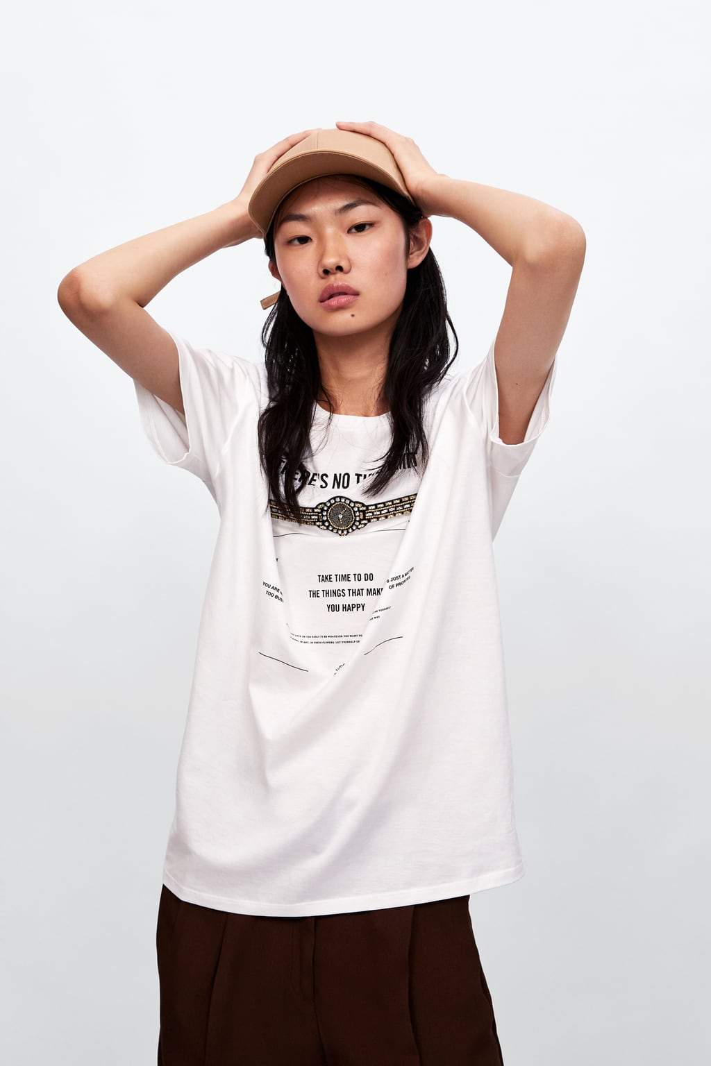 BEJEWELLED SLOGAN T-SHIRT