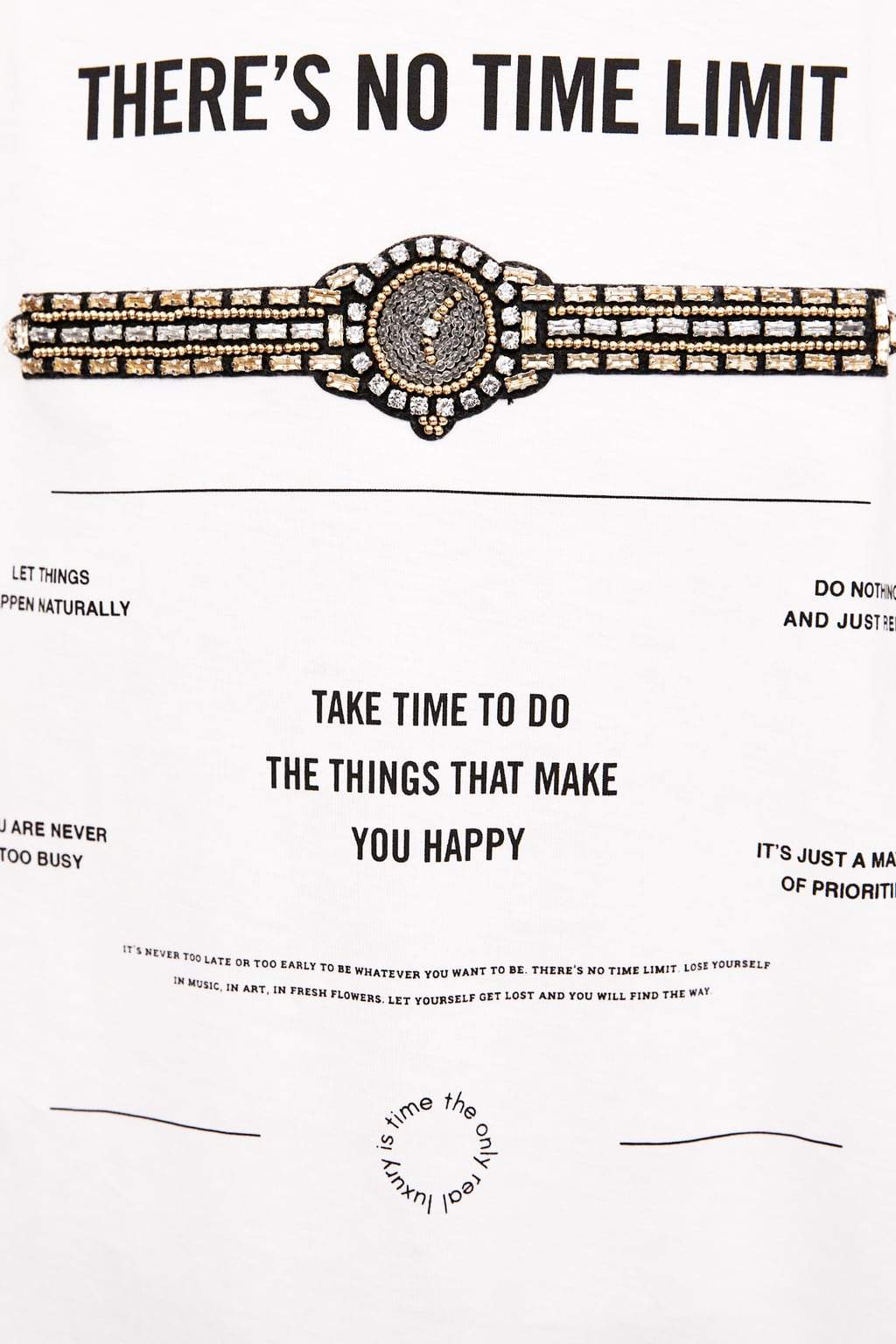 BEJEWELLED SLOGAN T-SHIRT