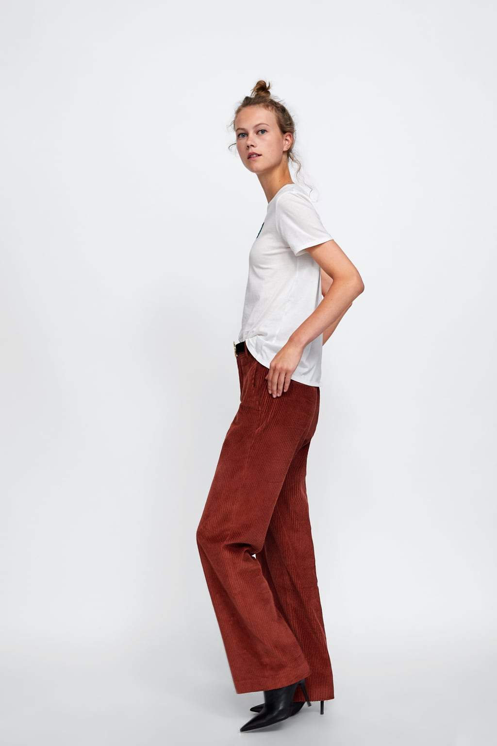 CONTRAST TWEED T-SHIRT
