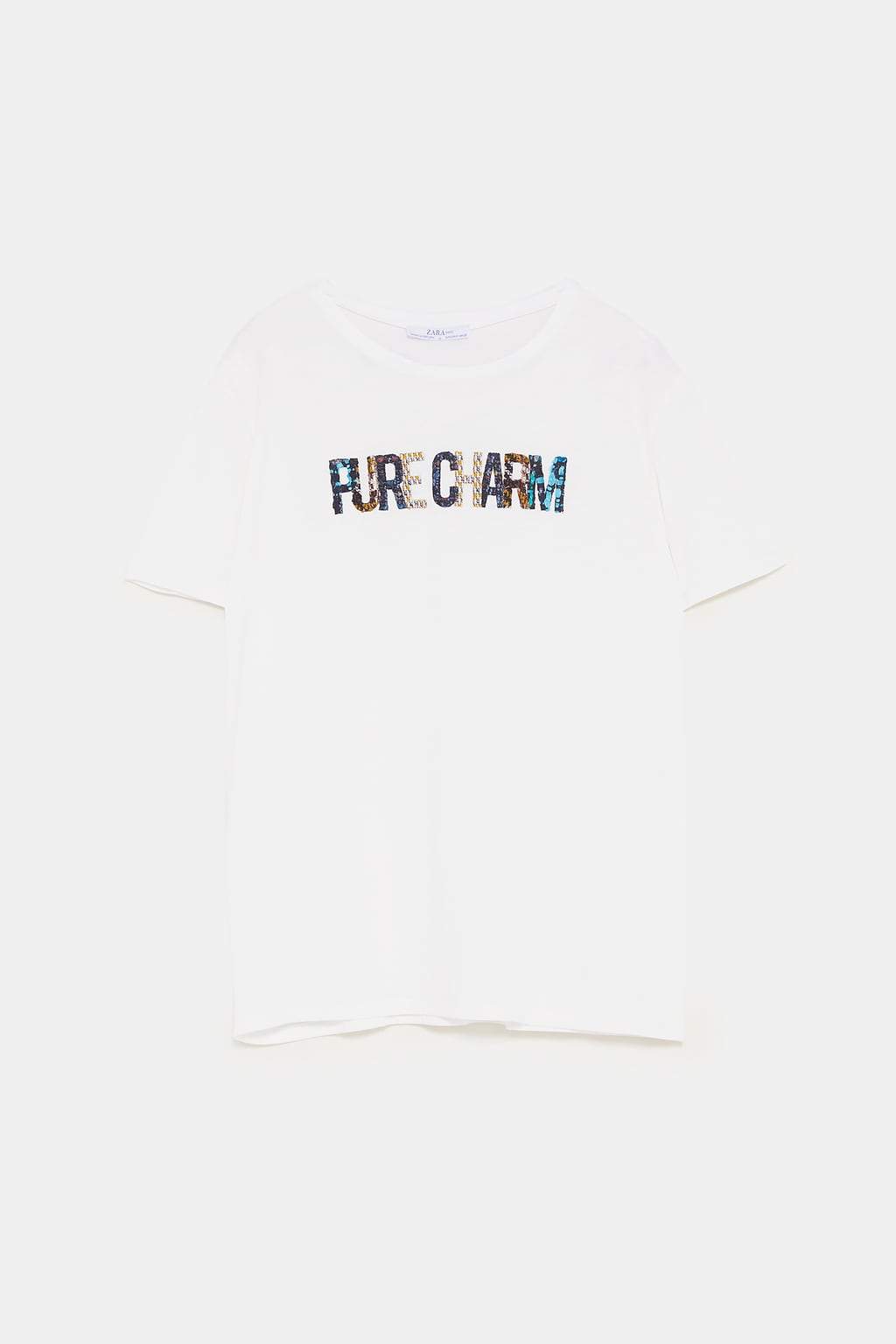 CONTRAST TWEED T-SHIRT