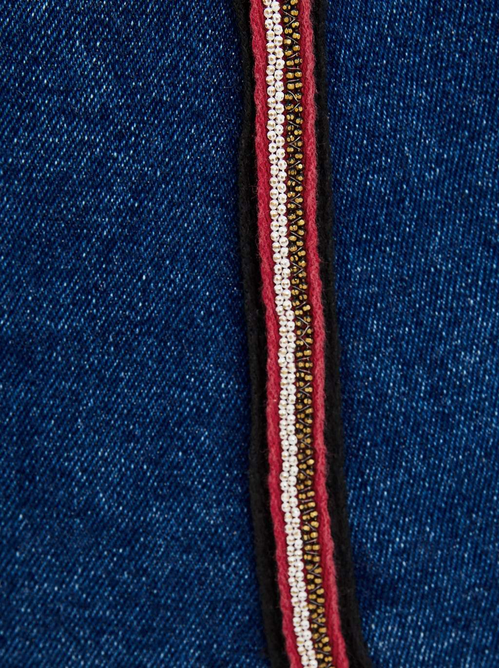 DENIM SKIRT WITH TAPING