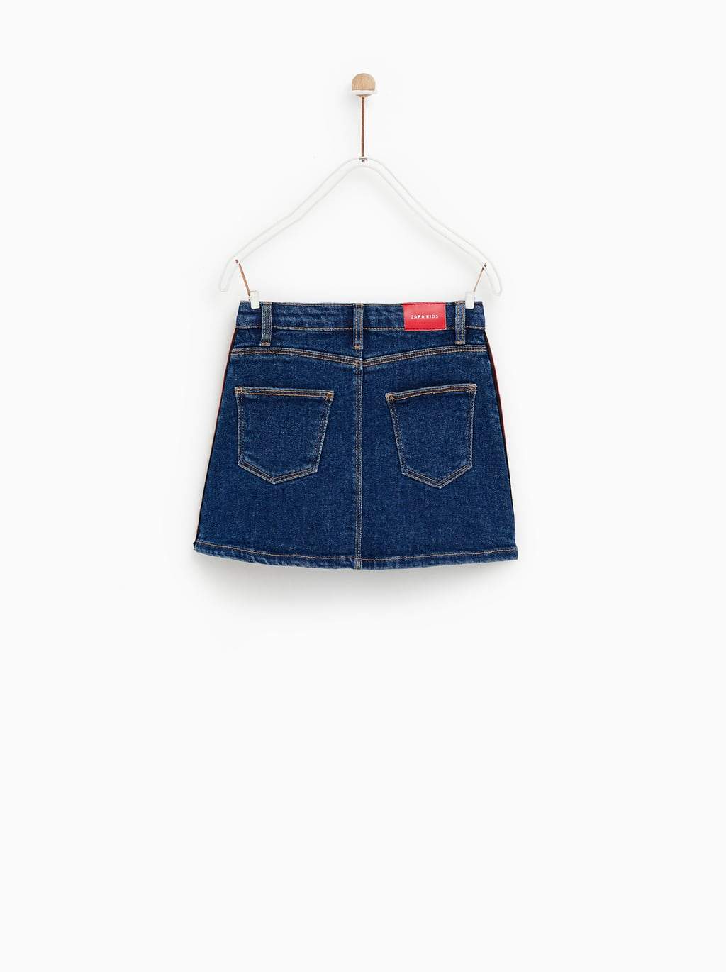 DENIM SKIRT WITH TAPING
