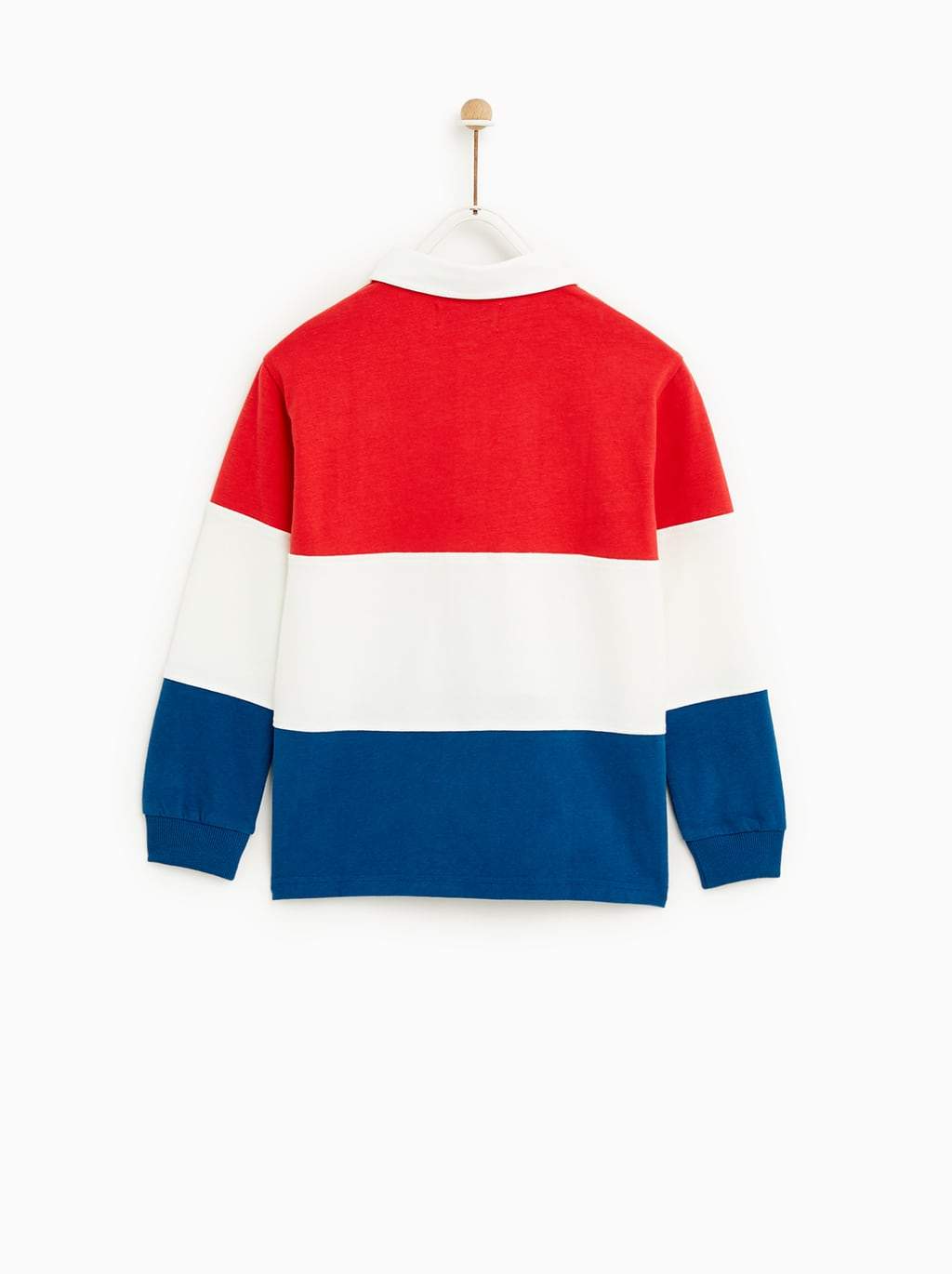 EMBROIDERED THREE-TONE POLO SHIRT
