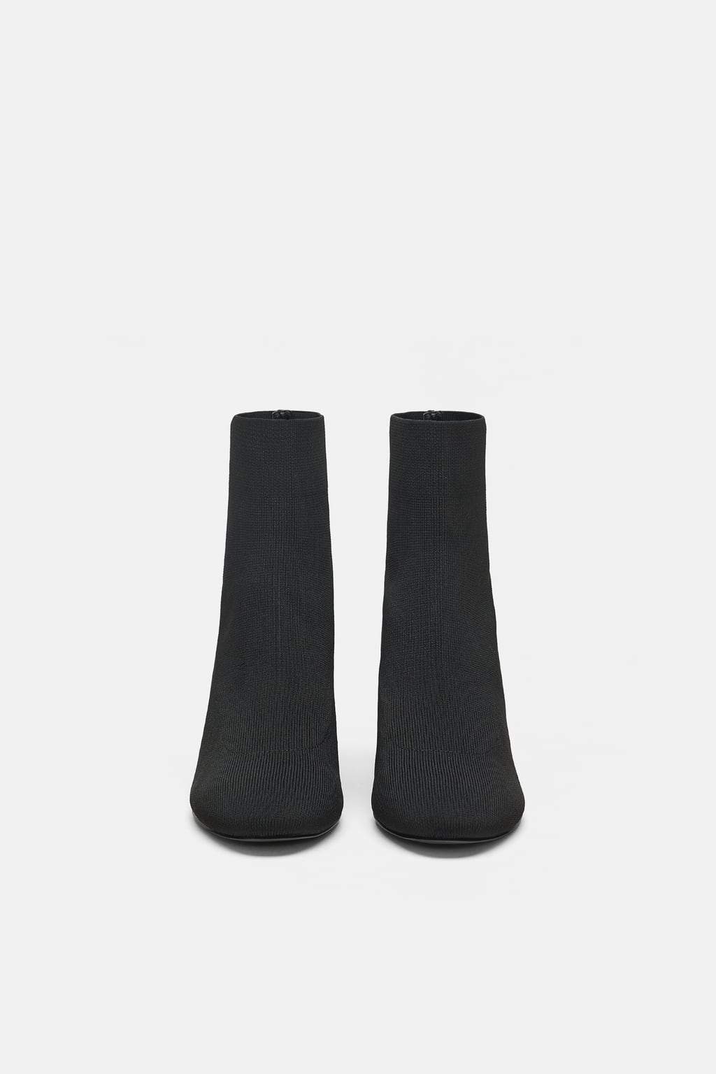 FABRIC HIGH HEEL ANKLE BOOTS