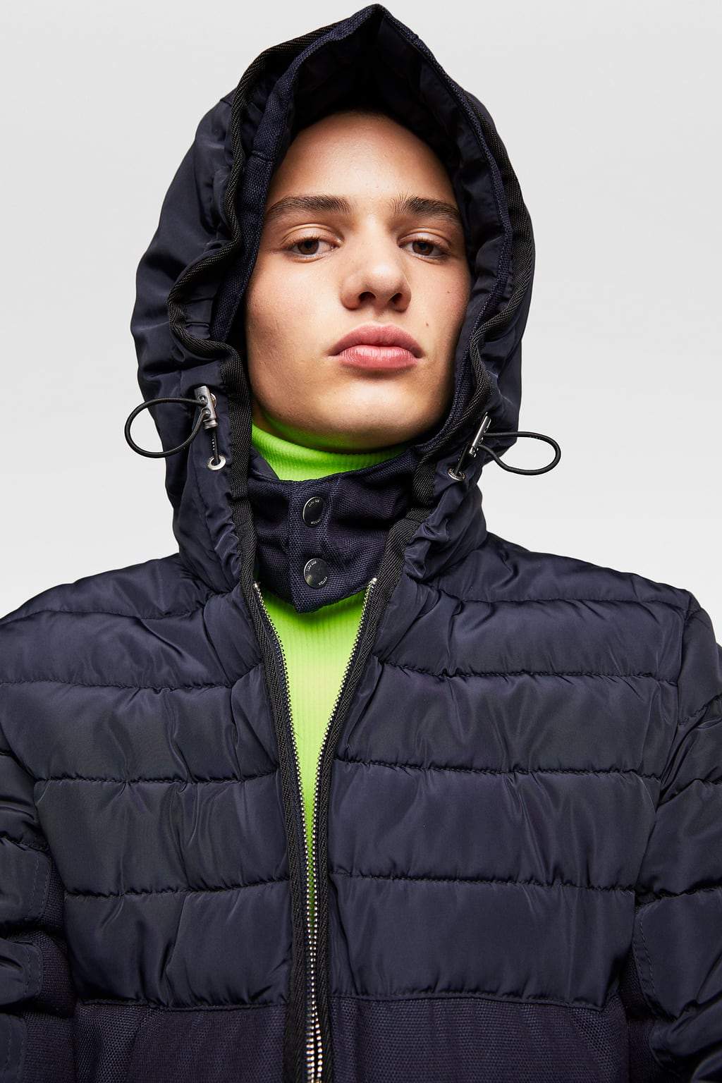 CONTRAST PUFFER JACKET