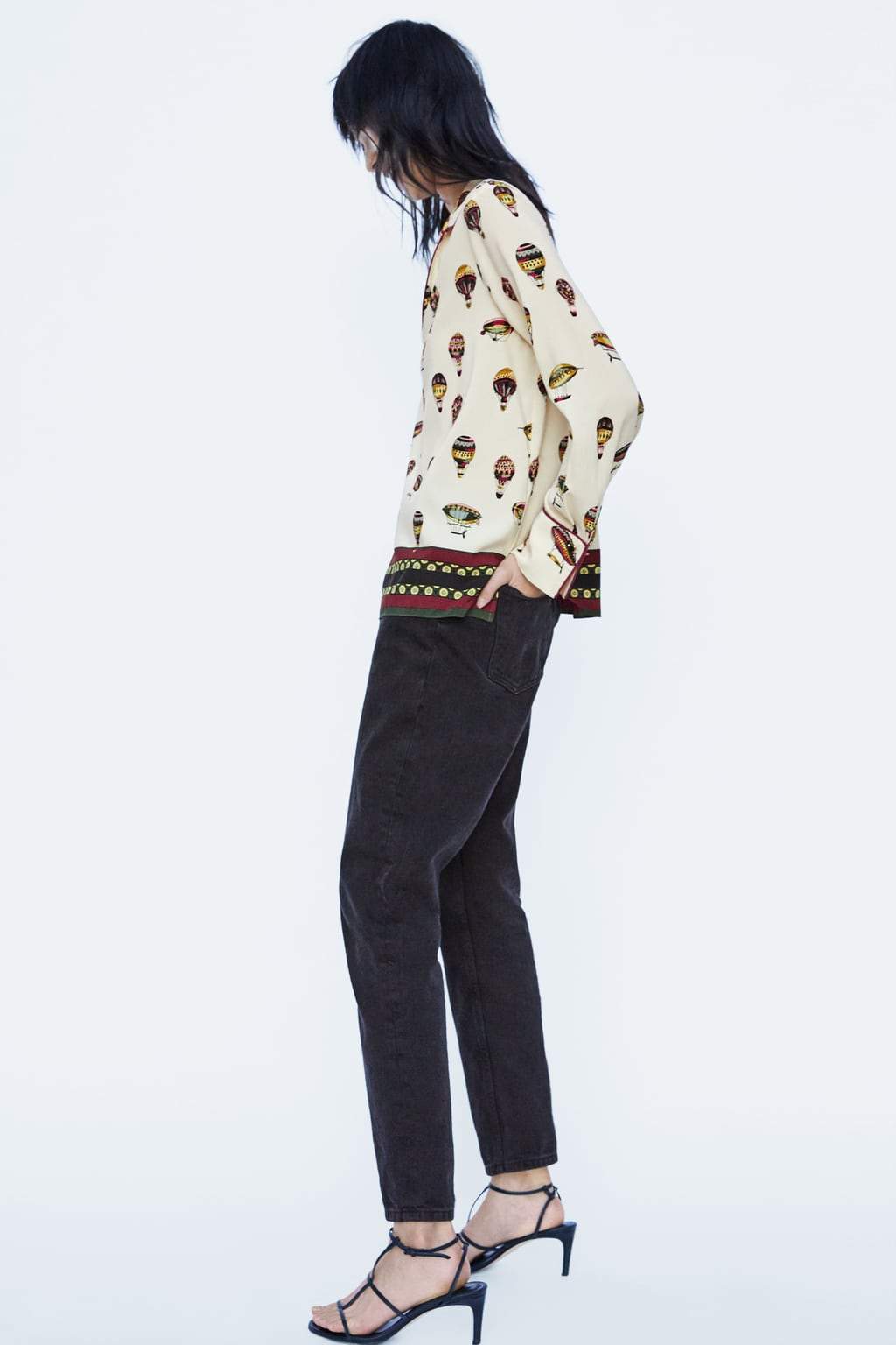 BALLOON PRINT BLOUSE