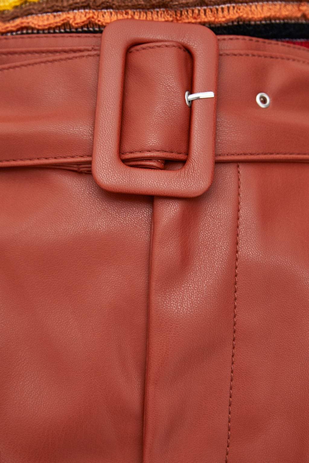 FAUX LEATHER BERMUDA SHORTS