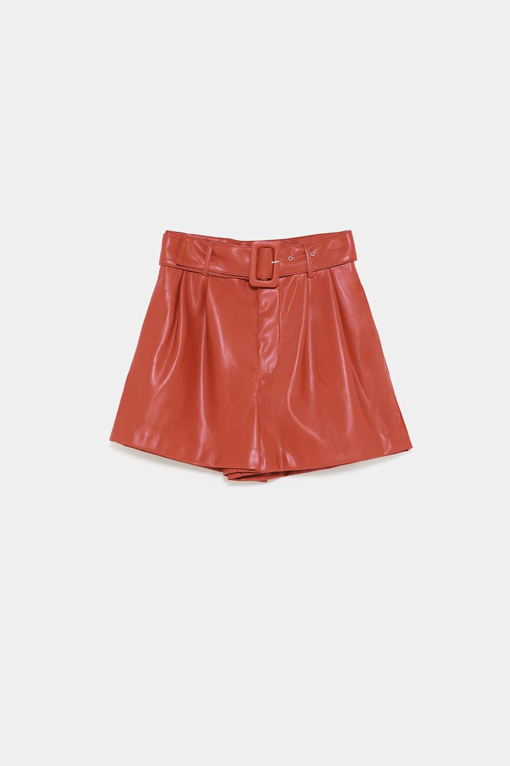 FAUX LEATHER BERMUDA SHORTS