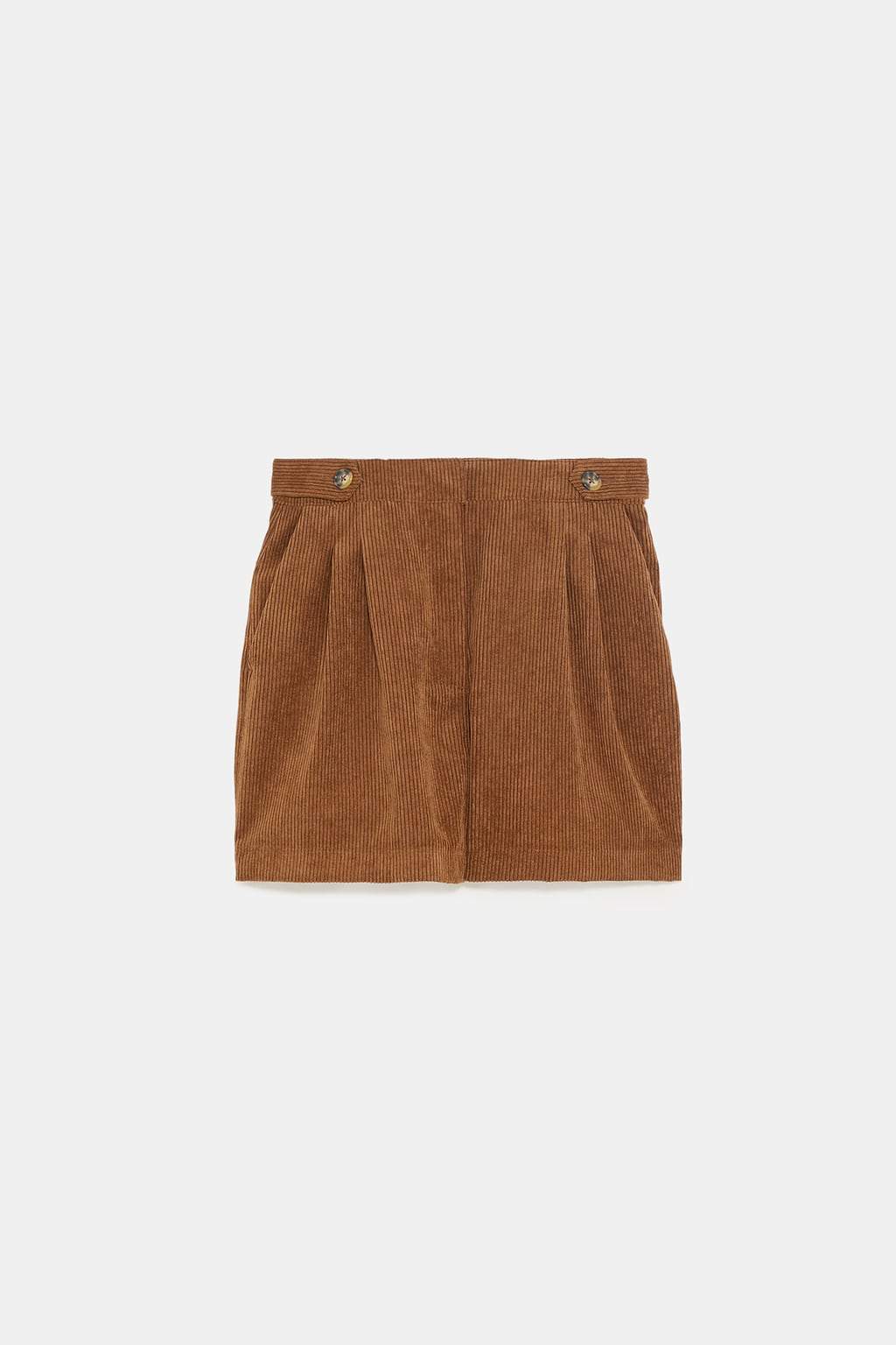 CORDUROY BERMUDA SHORTS WITH BUTTONS