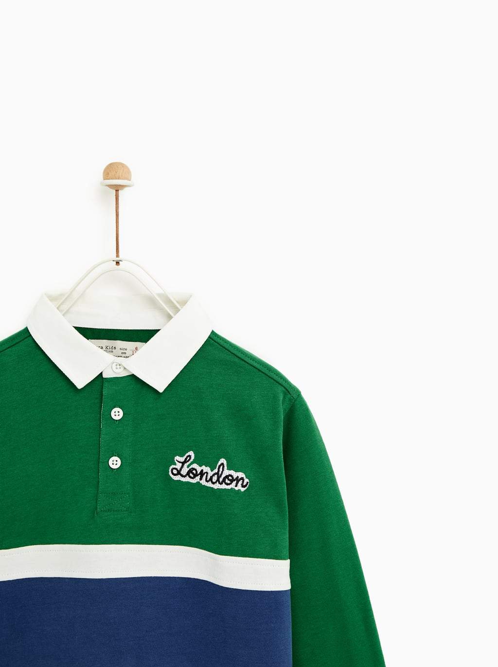 EMBROIDERED THREE-TONE POLO SHIRT