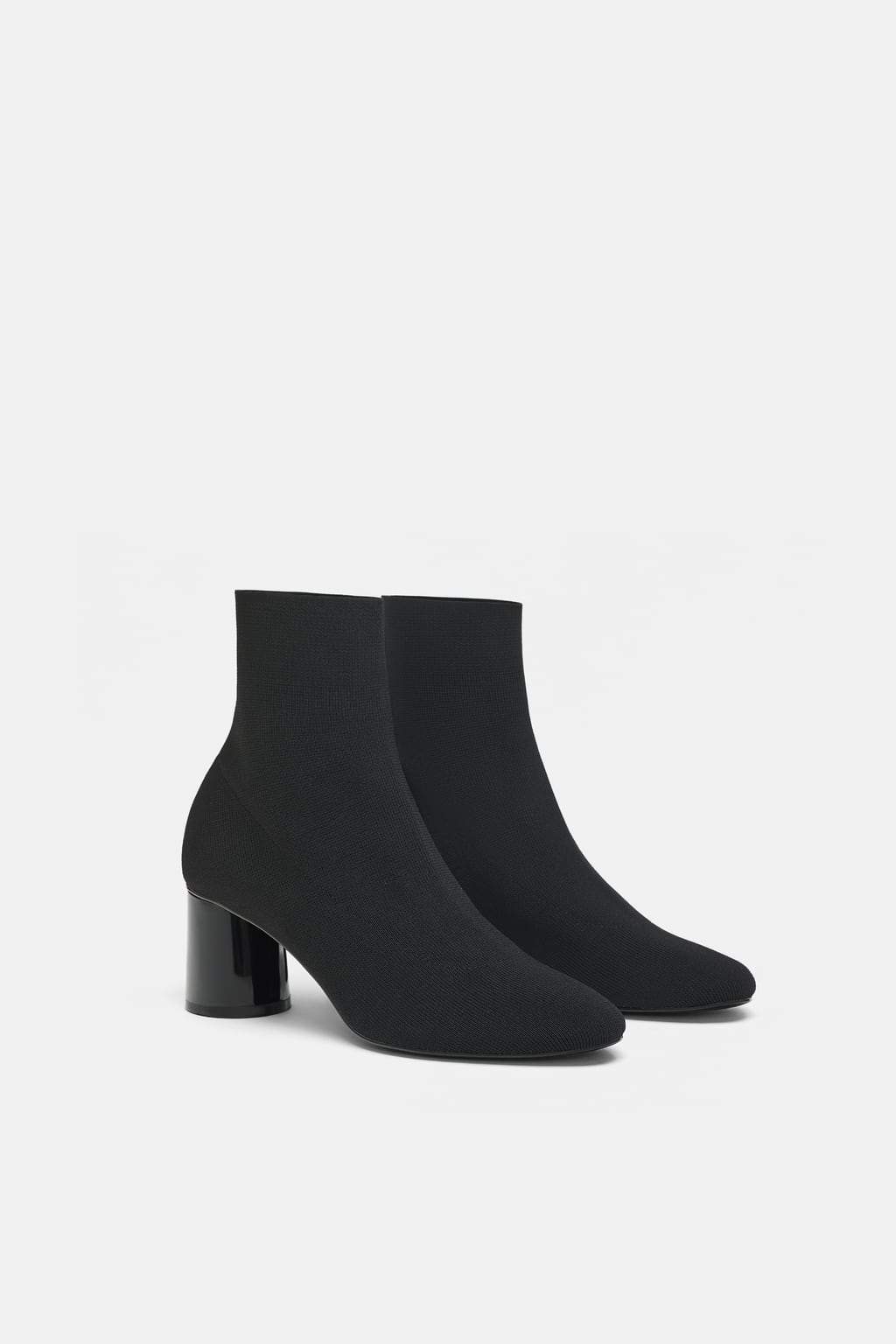 FABRIC HIGH HEEL ANKLE BOOTS